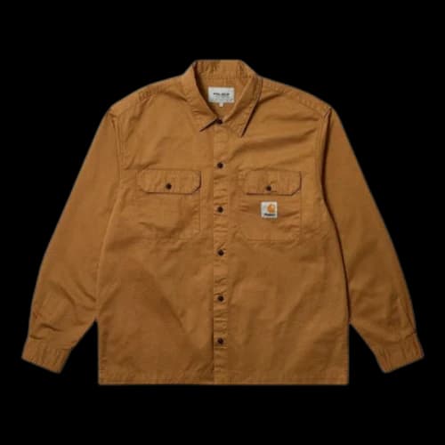 Palace x Carhartt WIP Longsleeve Master Shirt 'Hamilton Brown'