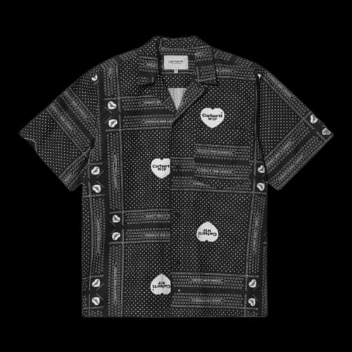 Carhartt WIP Short-Sleeve Heart Bandana Shirt 'Black'