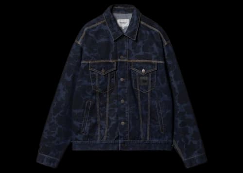 Carhartt WIP Duck Camo Helston Jacket Stone Washed Blue