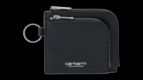 Carhartt WIP Double Vegas Zip Wallet Coin Purse Black