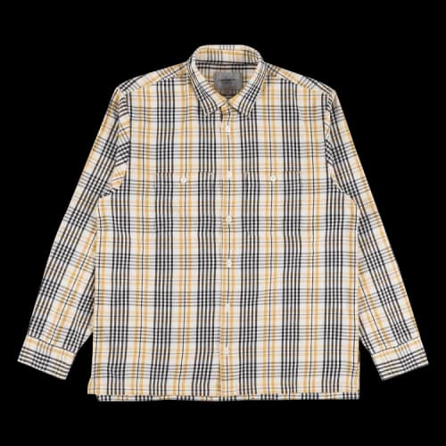 Carhartt WIP Long-Sleeve Mandlik Shirt 'Mandlik Check/Natural'
