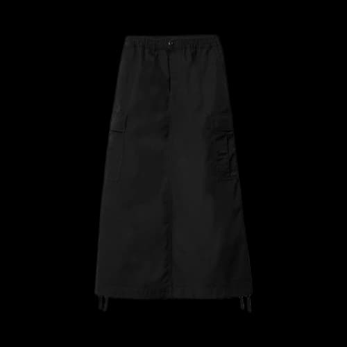 Carhartt WIP Long Cargo Skirt 'Black (Rinsed)'