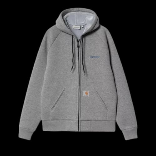 Carhartt WIP Zip-Up Hoodie 'Dark Grey Heather/Grey'