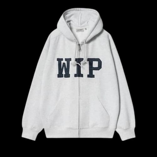 Carhartt WIP Hooded Wip Sweat Jacket 'Ash Heather/Stone Washed'