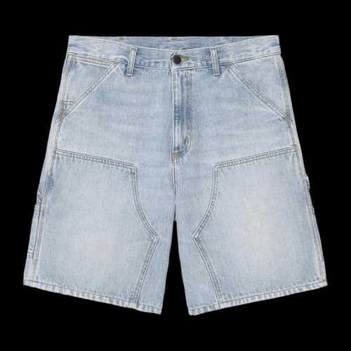 Carhartt WIP Double Knee Short 'Blue Heavy Worn Bleached'