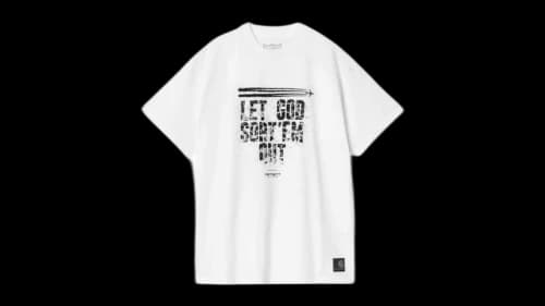 Carhartt WIP x Clipse S/S Let God Sort Em Out T-Shirt White/Black