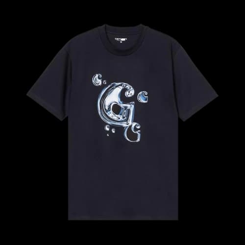 Carhartt WIP Short-Sleeve Solar Chrome C-Logo T-Shirt 'Dark Navy'