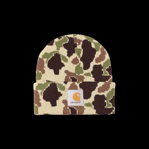 Carhartt WIP Camo Duck Beanie 'Jacquard Green'