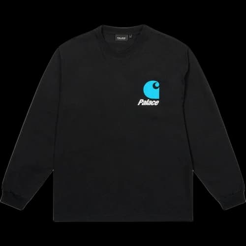 Palace x Carhartt WIP Logo Long-Sleeve 'Black'