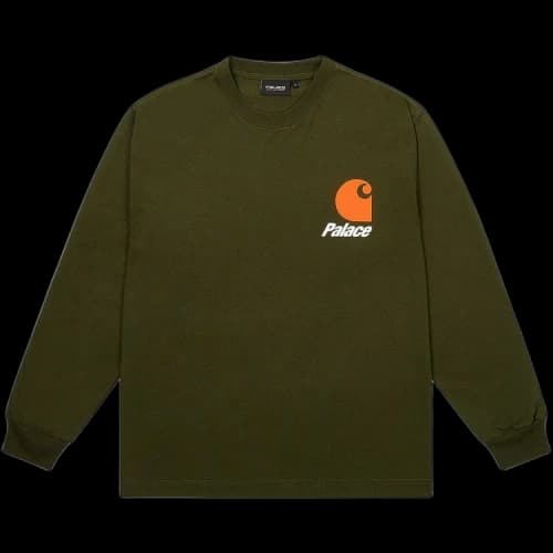 Palace x Carhartt WIP Logo Long-Sleeve 'Plant'