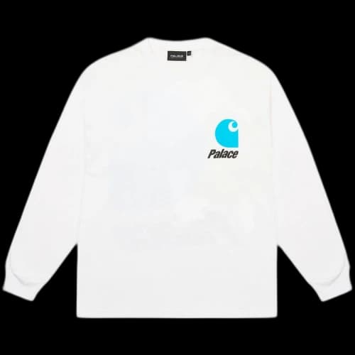 Palace x Carhartt WIP Logo Long-Sleeve 'White'