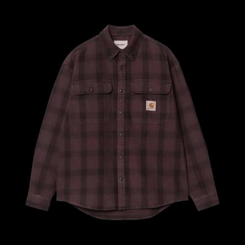 Carhartt WIP Long-Sleeve Edmands Shirt 'Edmands Check/Natural/Palisander'