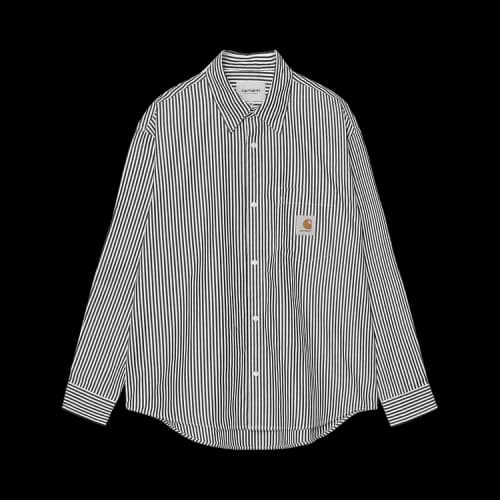 Carhartt WIP Long-Sleeve Daldry Shirt 'Daldry Stripe/Black/Wax'