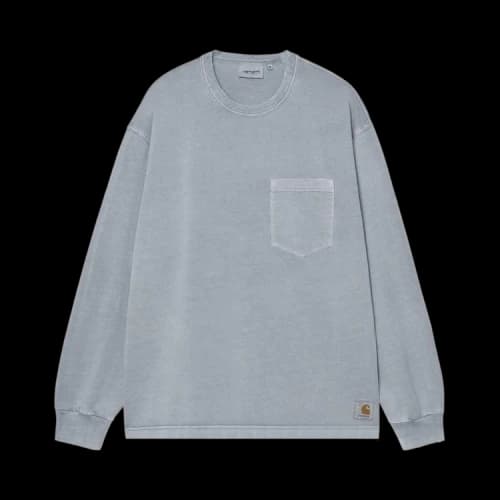 Carhartt WIP Long-Sleeve Torion Pocket T-Shirt 'Office Blue Grind Wash'