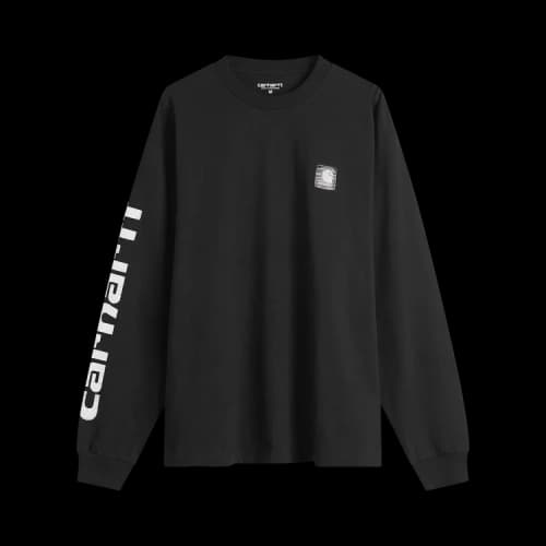 Carhartt WIP Long-Sleeve Archive Script Tee 'Black'