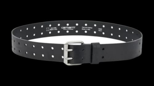Carhartt WIP Double Script Leather Belt Black