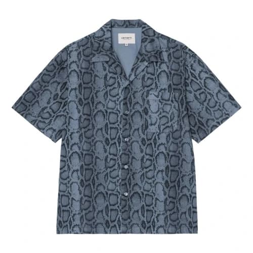 Carhartt WIP S/S Snake Camo Shirt 'Velvet Blue'