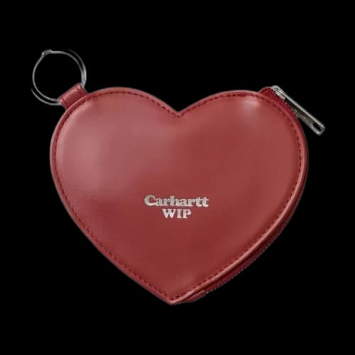 Carhartt WIP Leather Coin Purse Unisex Red