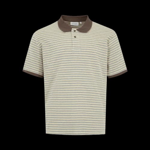 Carhartt WIP Short-Sleeve Dion Polo 'Dion Stripe/Wax'