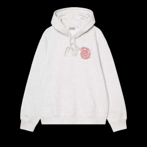 Carhartt WIP Hooded Spiral Sweatshirt 'Ash Heather'