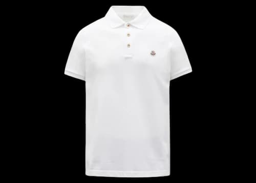 Moncler Logo Polo Shirt Optical White