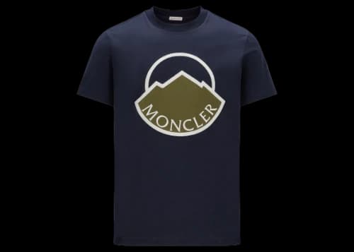 Moncler Mountain Logo T-shirt Navy Blue