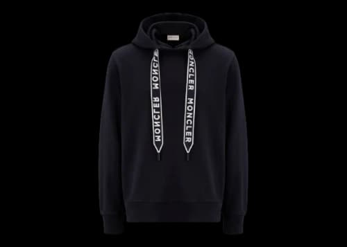 Moncler Fleece Hoodie Navy Blue