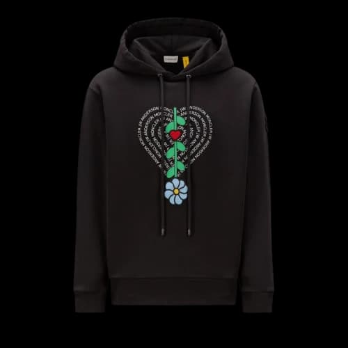 Moncler Genius x JW Anderson Logo Patch Drawstring Hoodie 'Black'