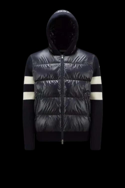 Moncler Padded Wool Cardigan Night Blue