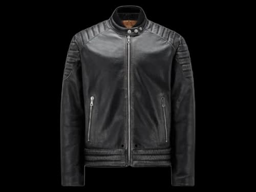 Moncler x Palm Angels Vicsek Leather Down Jacket Black