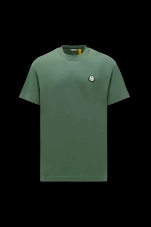 Moncler x Palm Angels Logo Patch T-Shirt Green