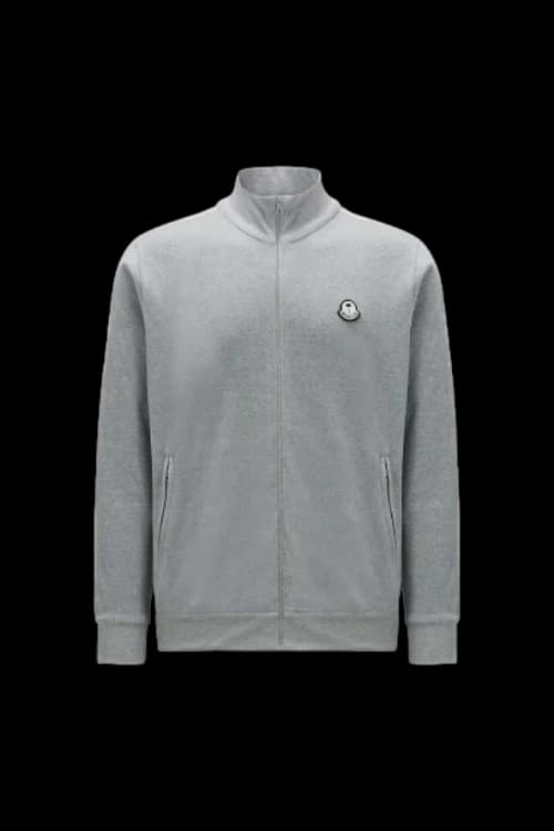 Moncler x Palm Angels Chenille Zip-Up Sweatshirt Grey