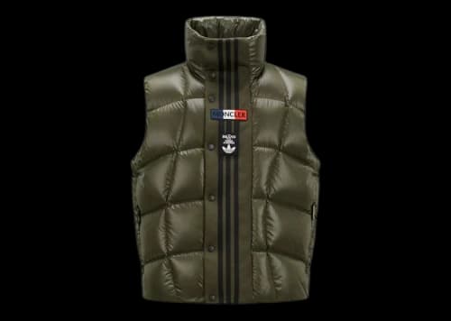 Moncler x adidas Originals Bozon Down Vest Dark Green