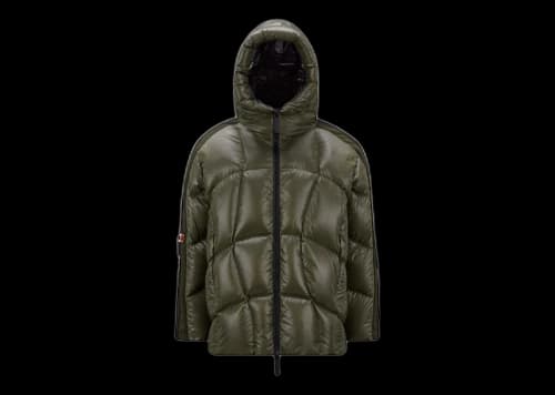 Moncler x adidas Originals Beiser Short Down Jacket Dark Green