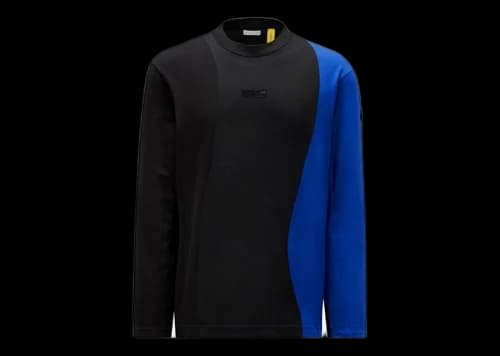 Moncler x adidas Originals Jersey Long Sleeve T-shirt Black & Blue