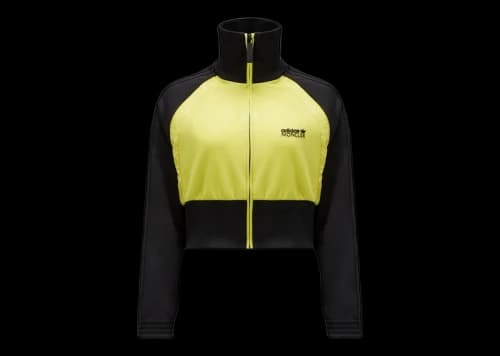 Moncler x adidas Originals Acetate Zip-Up Sweatshirt Black & Yellow