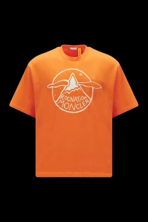 Moncler x Roc Nation by Jay-Z Logo Motif T-Shirt Bright Orange