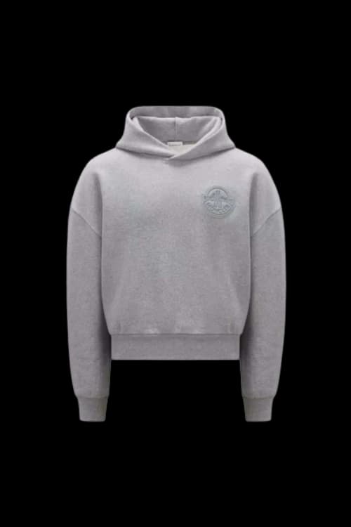 Moncler x Roc Nation by Jay-Z Logo Patch Hoodie Grey