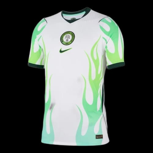 Nike Nigeria 2026 Match Away Aero-FIT Soccer Authentic Jersey 'White Green Glow Black'