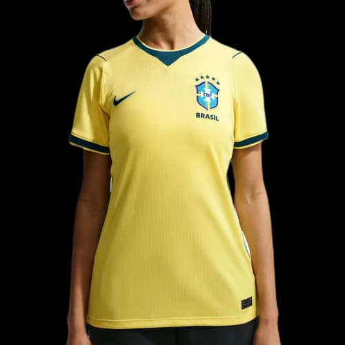 Nike Brazil 2026 Stadium Home Dri-FIT Replica Jersey 'Canary Light Menta Geode Teal' (Women's)