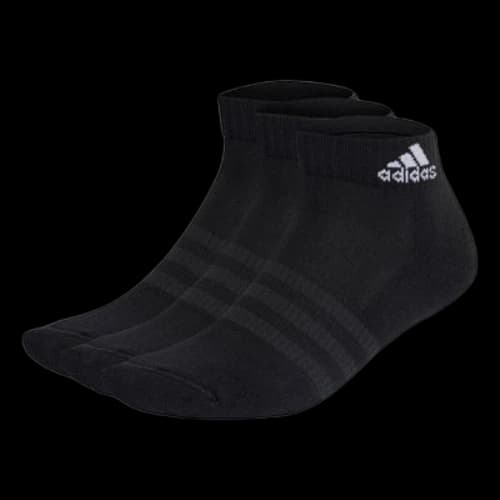 adidas Cushioned Sportswear Ankle Socks 3 Pairs 'Black'