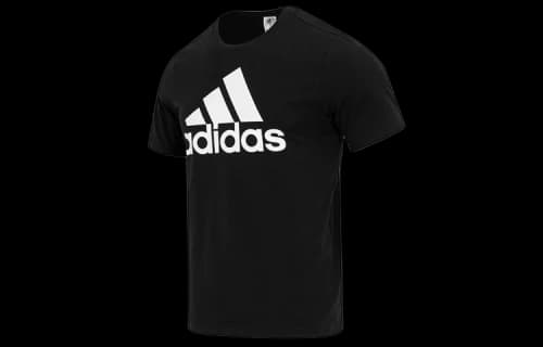 adidas Essentials Single Jersey Big Logo T-shirt 'Black'