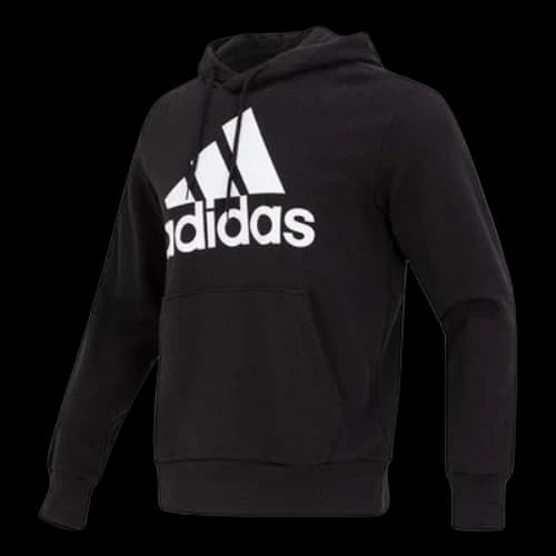 adidas French Terry Big Logo Hoodie 'Black White'