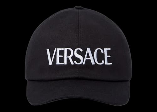 Versace Embroidered Logo Cap Black/White