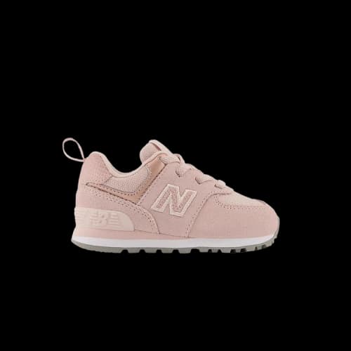 New Balance 574 Bungee Lace Toddler Wide 'Pink Haze White'