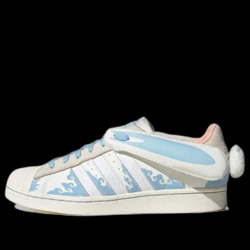 adidas originals Superstar Papercut x Melting Sadness 'White Blue'