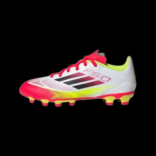 Adidas F50 League Slip Resistant, Abrasion Resistant, Breathable, Support Low top Kids' Soccer Shoes White Red/Black