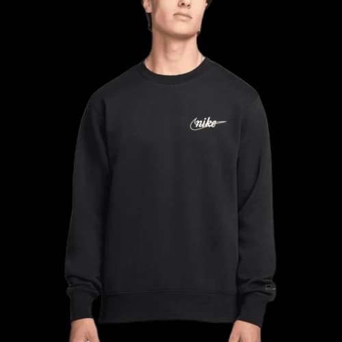 Nike Club Sweatshirts Men's Black Crew Neck Moderate