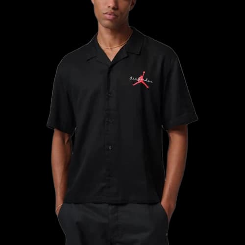 Jordan Brooklyn Shirts Men's Black Moderate Regular