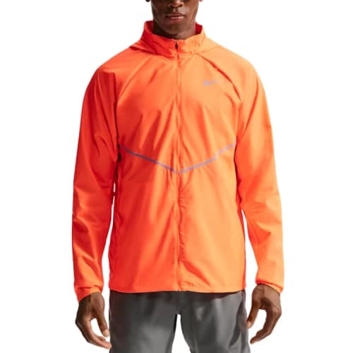 Nike MILER Running Jackets Men's Pure Orange Hooded Moderate Other